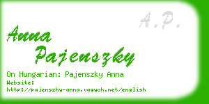 anna pajenszky business card